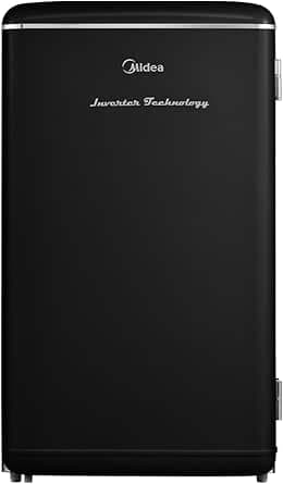 Frigobar Retrô 93 litros Preto Inverter Bivolt Midea