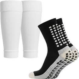 Kit Meia Antiderrapante E Meião Canelito Cortado Futebol