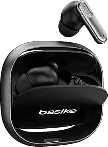 Fone de Ouvido Bluetooth 5.4 Intra-Auricular, Som Estéreo Hi-Fi Sem Fio, Microfone com Cancelamento de Ruído, Controle Tátil Premium, 3 Tamanhos de Pontas, Bateria de 36h – Preto