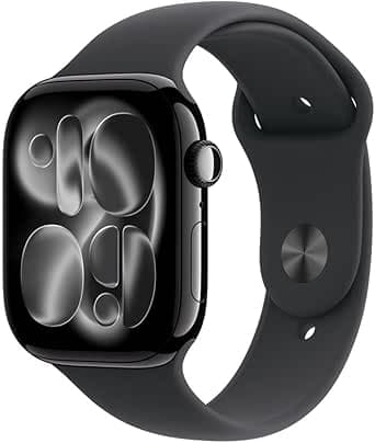 Apple Watch Series 11 Gps, Caixa Em Alumínio Preto Brilhante De 46 Mm Com Bracelete Desportiva Preta - P/m
