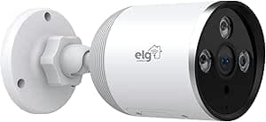 ELG, SHCF601, Câmera Externa Full Color 1080P IP65, Lente 3.6mm, Grava Full HD 1080p, Inteligente, Wi-Fi, Protocolo ONVOF, Perfil S, Branco