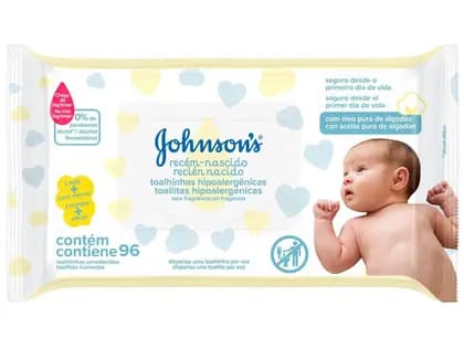 Johnson's Baby Toalhinhas Recém-Nascido 96 unidades