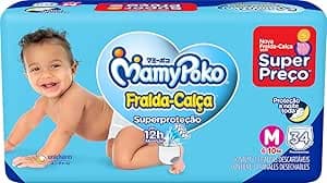 MamyPoko Fralda-Calça Superproteção M 34 Unidades