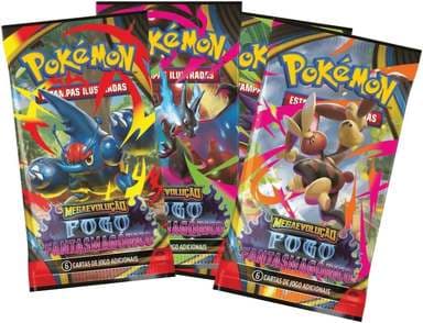 Pokémon TCG, Blister Unitário ME02 Fogo Fantasmagórico 6 Cartas