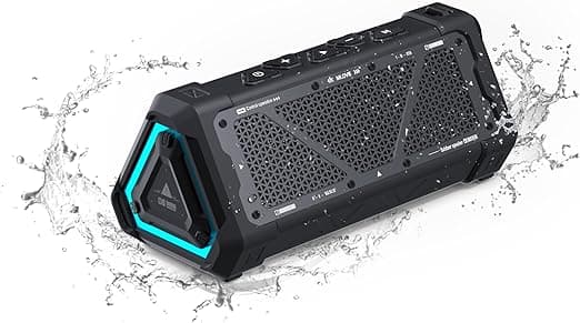 MLOVE P3 Alto-falante Bluetooth Portátil IPX7 à Prova d'água, 40W Bass, Bluetooth 5.3, Emparelhamento estéreo sem fio, TWS, Suporte Micro SD, USB-C Charing, Preto