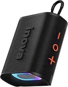 Caixa De Som, Inava, Go-4 Pro, Bluetooth, Portátil,12h De Reprodução, À Prova D'água Ip67, Luzes Rgb, Tws/fm/usb/tf(preto)