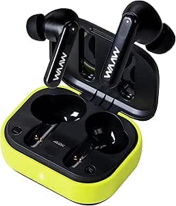 WAAW by ALOK Fone de Ouvido MOB 500 ANC Bluetooth, com Modo Gamer e Resistente a Respingos D'Água, Até 36h de Autonomia