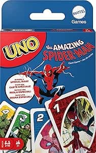 [Regional] UNO Jogo de Cartas Marvel Spider-Man para Crianças, Adultos & Família com Baralho e Regra Especial Inspirados nos Quadrinhos da Marvel