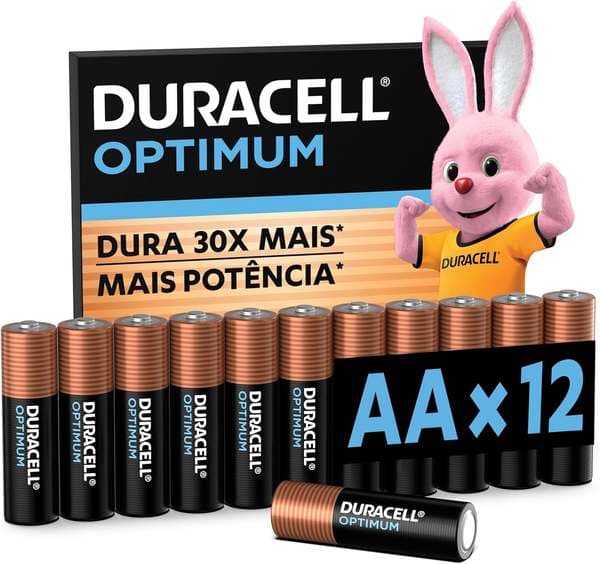 Duracell Pilha Optimum AAA Palito Com 12 Unidades
