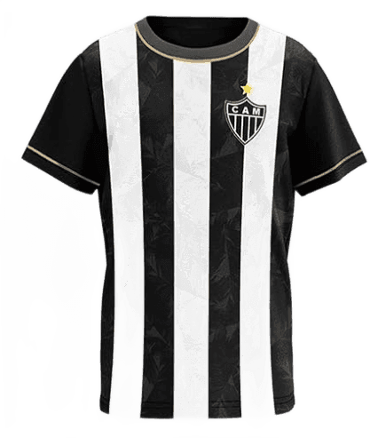 Camisa Atlético Mineiro Trevo Preta e Branca