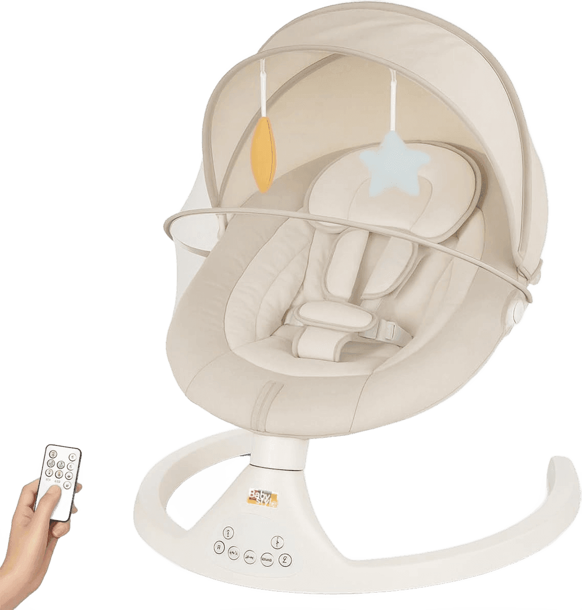 Cadeira de Descanso e Balanço para Bebê Bliss Baby Style com Música, Mosquiteiro e Controle Remoto