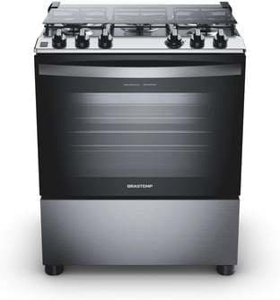 [Regional] Fogão Brastemp 5 Bocas Cor Inox Com Turbo Chama - Bfs5gdr 110v
