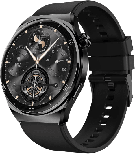 Smartwatch Aurafit Relógio inteligente para Homens, Tela Full Touch 1.43"AMOLED, IP68, Compatível com iOS e Android, 110+ Modos Esportivos, Assistente de Voz, Faz e Recebe Ligações