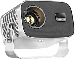 VEVSHAO A12 Mini projetor 4K 1080P portátil Full HD projetor portátil,Foco Automático,Android 11.0,Proteção Ocular com Rotação de 360°,Correção Eletrônica de Distorção Trapezoidal,Presente requintado