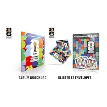 Kit Álbum Brochura + 12 Envelopes de Figurinhas Copa do Mundo da FIFA 2026™ Caixas e coleções