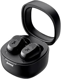 Amvox Fone de Ouvido AHP 01 Intra Auricular Bluetooth TWS - Preto