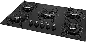Cooktop a Gás, 5 Bocas, Mondial, Preto/Inox, Bivolt - CTG-02