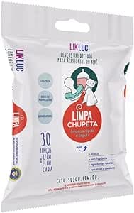 LIMPA CHUPETA lenços umedecidos higienizadores, Likluc, Branco, Tamanho único
