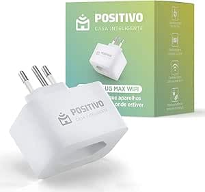 Smart Plug Max Wi-fi Positivo Casa Inteligente, 16a, Nbr 14136, Configuração Rápida, 1600w Bivolt – Compatível Com Alexa