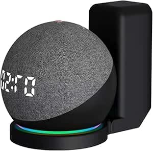 WB Suporte de tomada para Smart Speaker Alexa Echo Dot5 e 4 Geração Preto