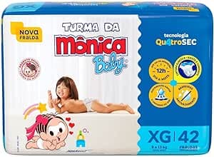 Fralda Turma da Mônica Baby XG com 42 Unidades