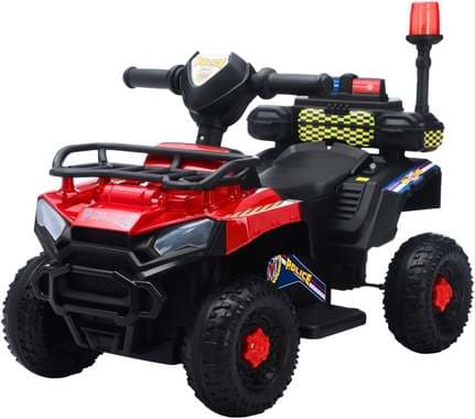 Carro Elétrico Infantil Policial 6v Frente/Ré Maxi Toys (Vermelho)