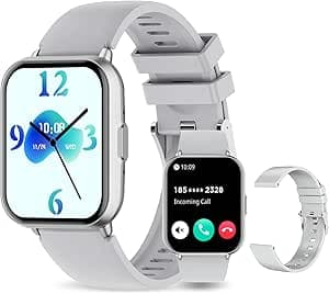 PEJE Relogio Masculino,Tela HD de 1,83" Relógio Smartwatch com Alexa, Ai GPT, 123 Esportes,Frequência Cardíaca e Monitoramento do Sono,1 ATM à rova d'água, Compatível com Android iOS(Prata)