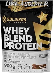 Whey Blend Protein Concentrado e Isolado - 900g - Soldiers Nutrition (900g, Baunilha)
