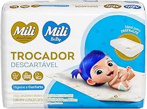 Mili Trocador Lençol Absorvente Descartável - 1 Pacotec/ 5 Lenços Mili