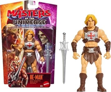 Boneco Articulado He-man Motu First Ones Mattel. Herói De Eternia Com Aprox. 14 Cm, Função De Batalha E Espada Do Poder. Para Crianças E Fãs A Partir De 6 Anos.