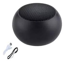 Caixa de Som Bolinha Bluetooth Super Potente Mini, sem fio, Tws Mini Speaker Amplificada (PRETO)