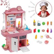 Kit Cozinha De Brinquedo Infantil Completa Solta Água E Som - ATENTU