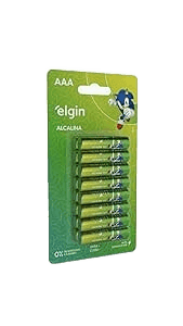 Pilha Alcalina AAA com 16 unidades Elgin Palito