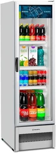 Metalfrio Refrigerador Vertical VB28RB 324 Litros 61,5 x 52,5 x 190,3 cm 1 Porta Branco com Iluminação LED No Frost Degelo Automático