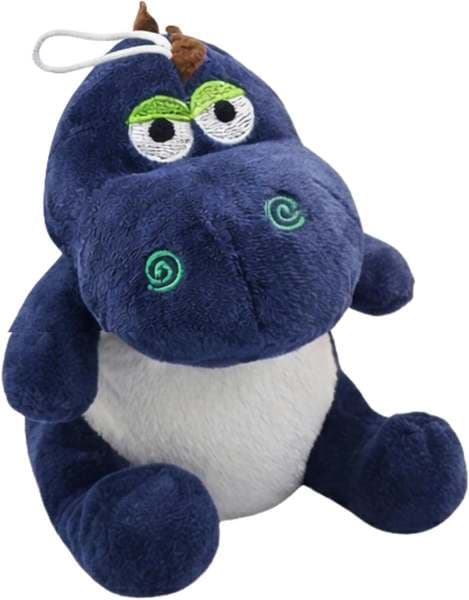 Ursinho Dino de Pelúcia Dinossauro Super Macio, Antialérgico, com Olhos Bordados, 17 cm, Verde, Azul, Laranja e Rosa, Brinquedo Infantil Decorativo Bebê (AZUL)