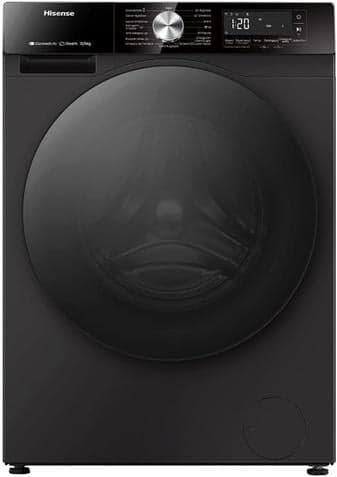 Lava & Seca Hisense Serie 3S 12/8kg Inverter Função Steam e Wifi Preta com 10 Programas de Lavagem - WD3S1243BB (110V, Volts)