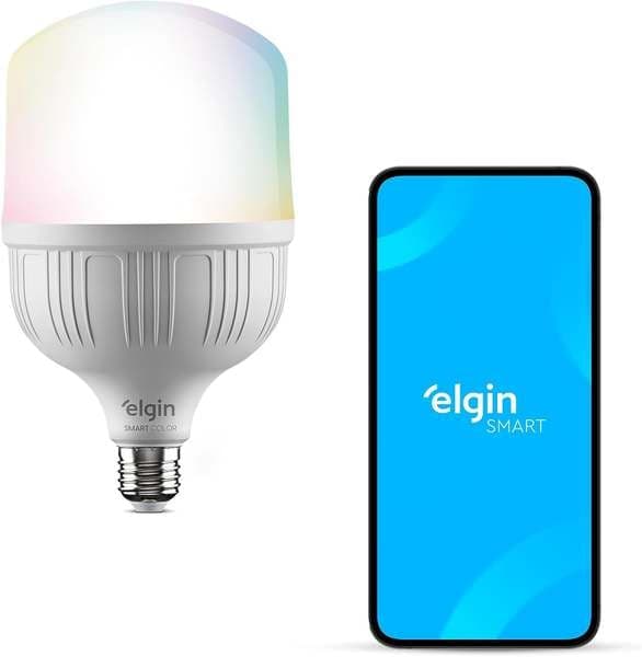 Lâmpada Inteligente Super Potência 30W Elgin Color RGB Wifi Compatível com Alexa e Google Home