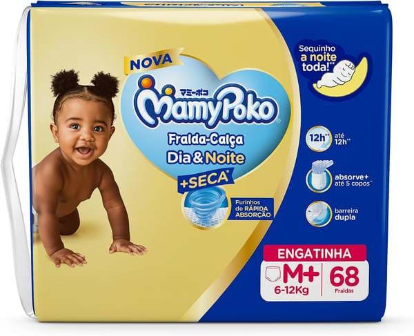 Mamypoko Fralda-calça Dia&noite M 68 Unidades