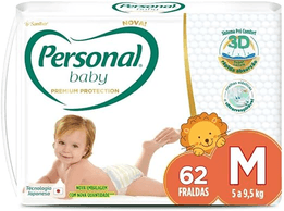 Fralda Personal Baby Premium Protection M Com 62 Unidades